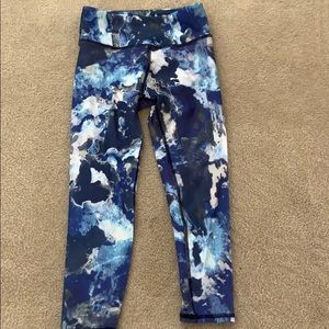 Multi Colored Blue Cropped Leggings